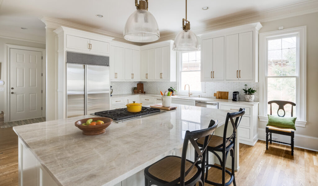 sandy springs kitchen remodel white shaker cabinets