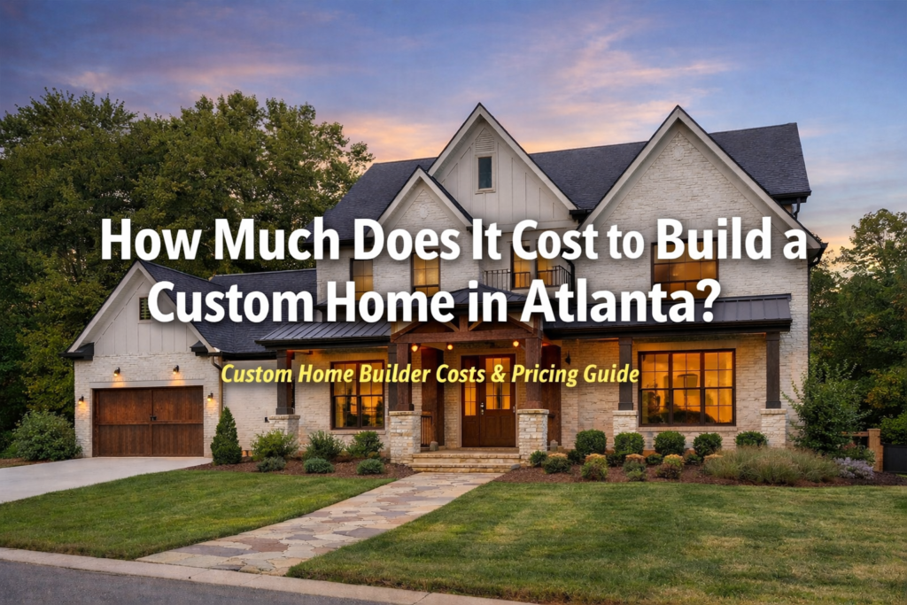 Cost to build a custom home in Atlanta with a professional custom home builder