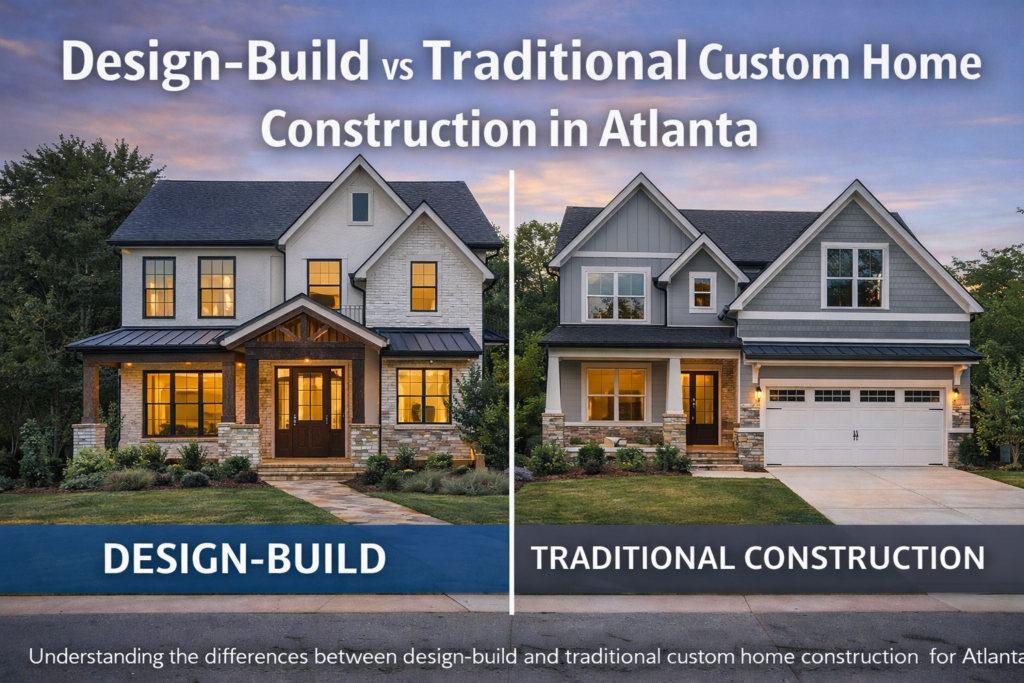 Design-build versus traditional custom home construction methods in Atlanta