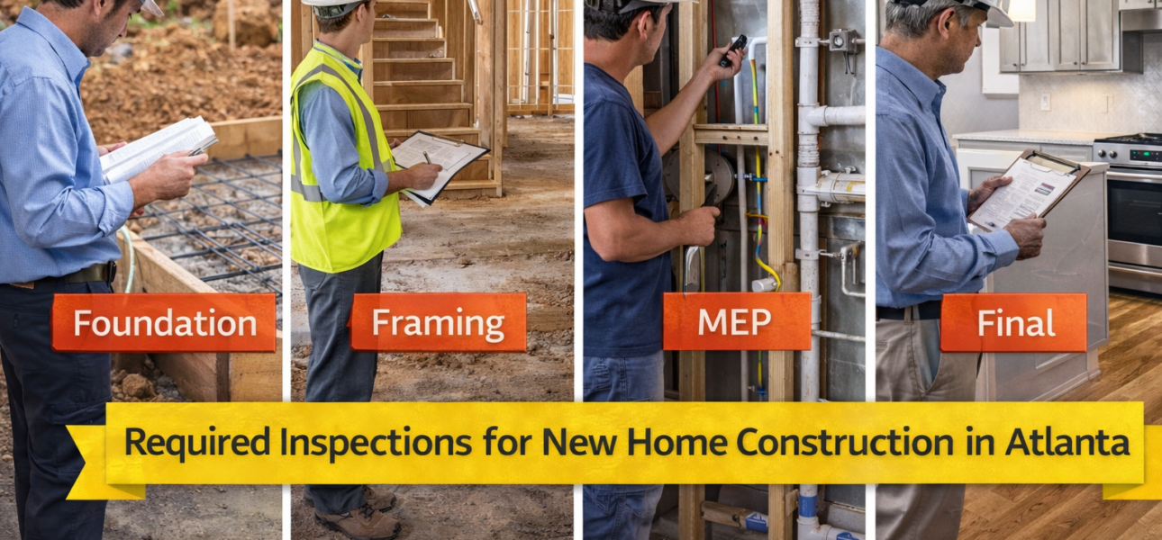 Residential building inspections required for new home construction in Atlanta